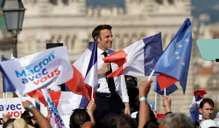 MACRON TROUNCED LE PEN BY 17 POINTS TO WIN REELECTION IN FRANCE